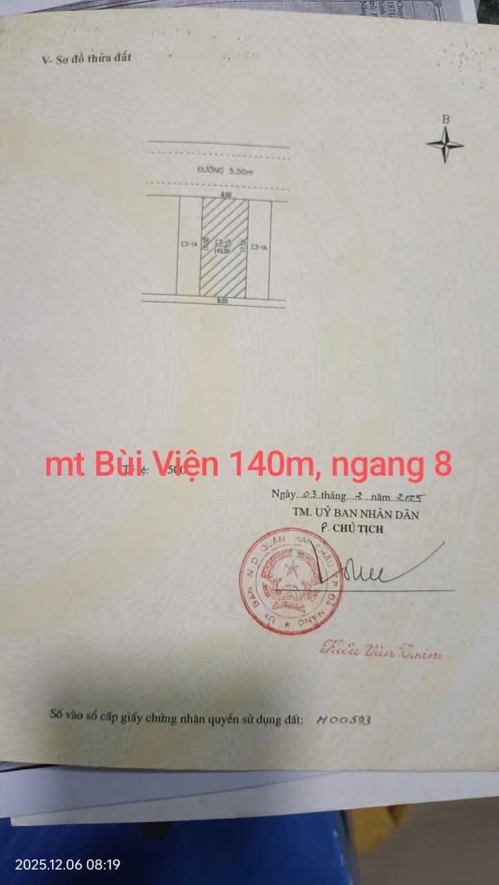 Biệt thự mặt tiền Bùi Viện, Hòa Cường, 140m² giá 14 tỷ - Đầu tư sinh lời cao!