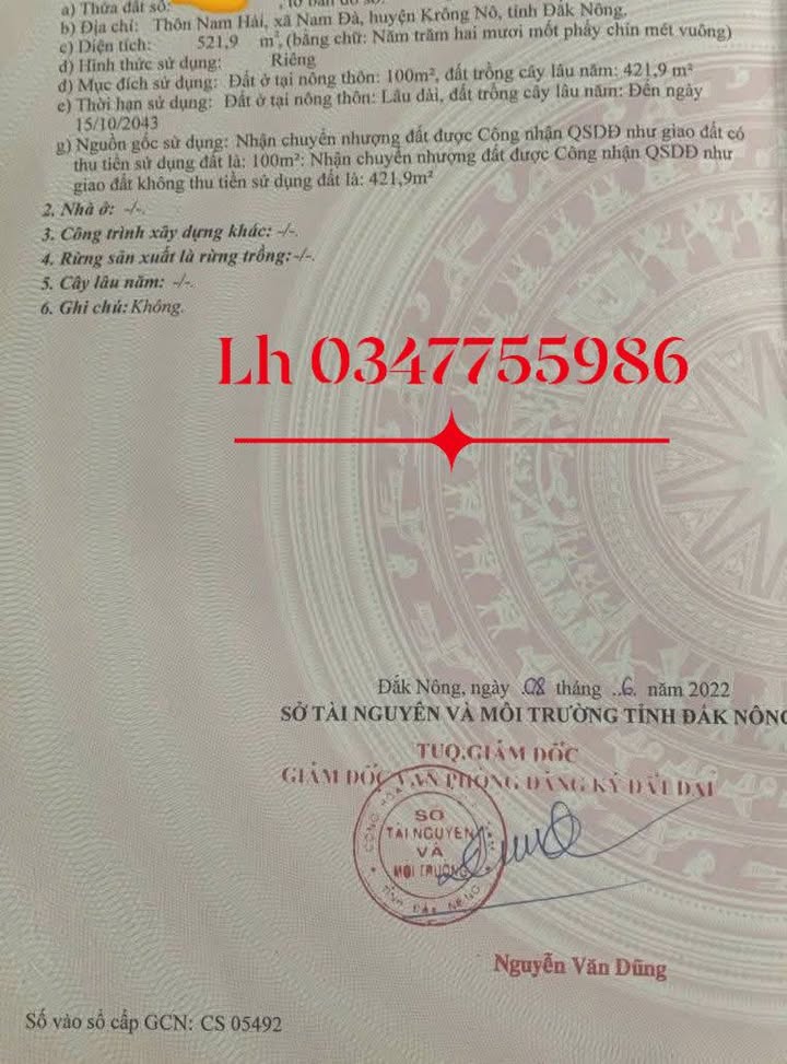 Đất nền 495m² xã Nam Đà, giá 449 triệu - Cơ hội đầu tư lý tưởng!