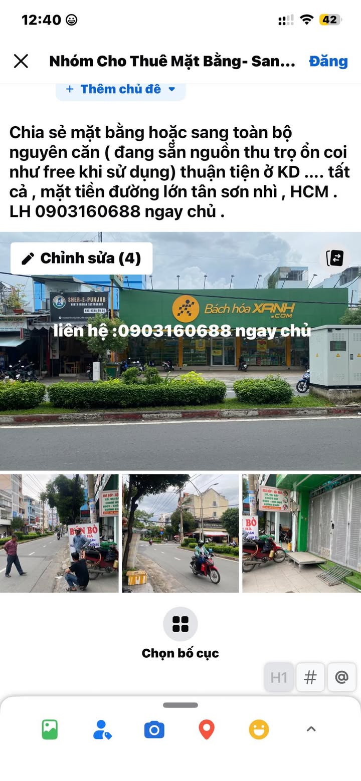 Cho thuê mặt bằng kinh doanh đường Tân Sơn Nhì, quận Tân Phú - Tiềm năng sinh lời cao!