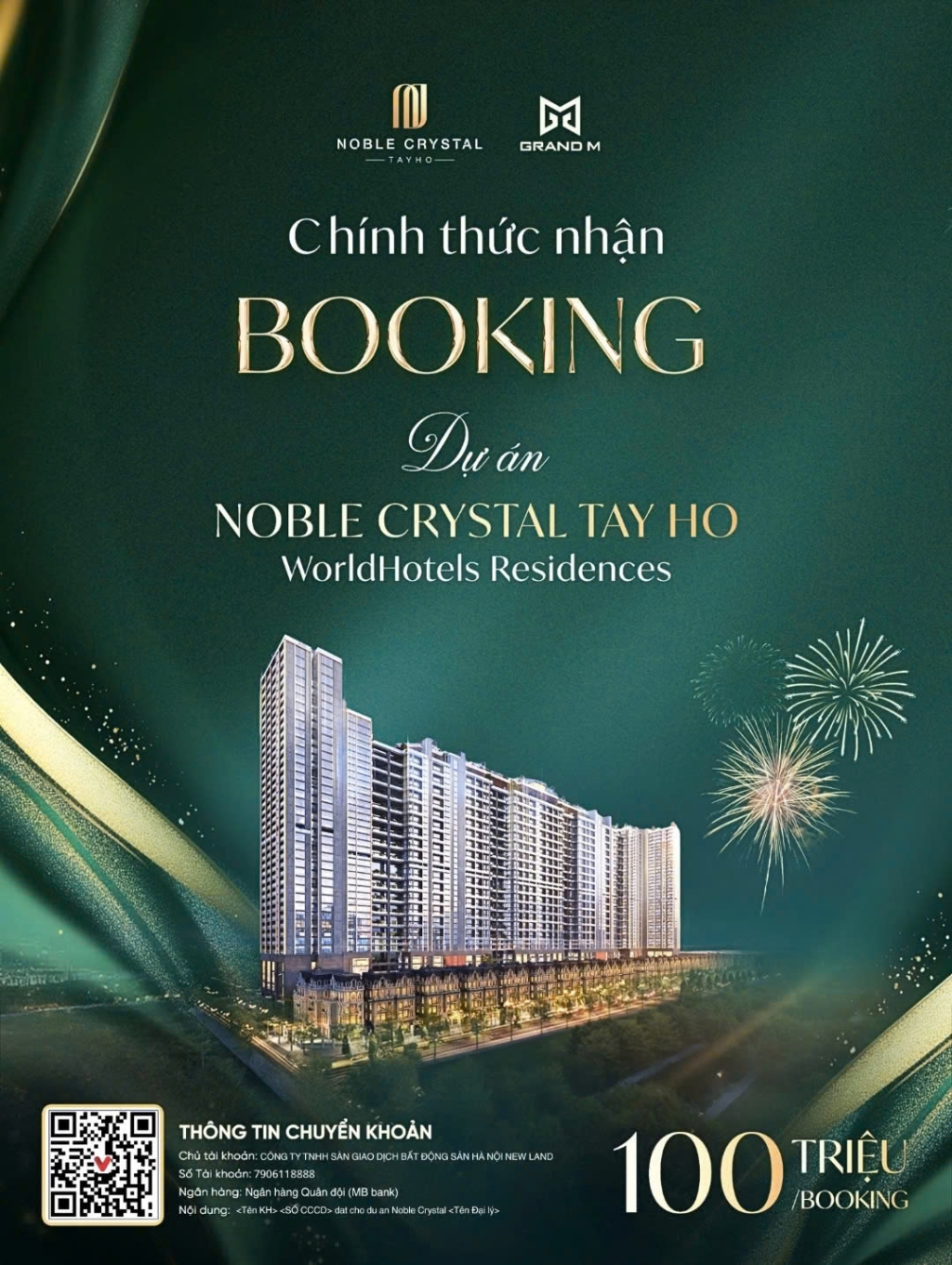 Căn hộ Noble Crystal Tây Hồ 131m² giá 175 triệu - Đẳng cấp sống thượng lưu!