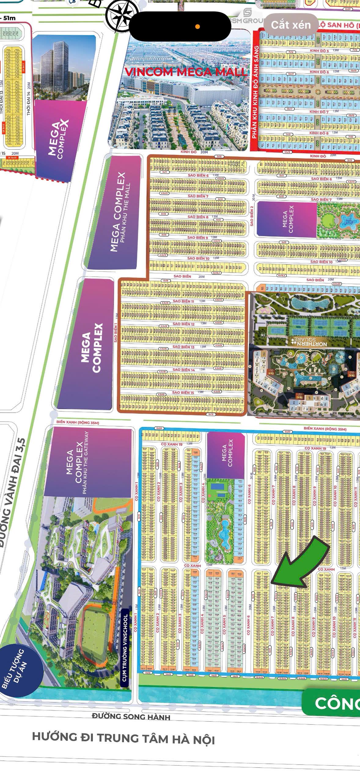 Liền kề Cọ Xanh 7, Văn Giang 65m² giá 10,1 tỷ - Gần Vinschool, sát công viên