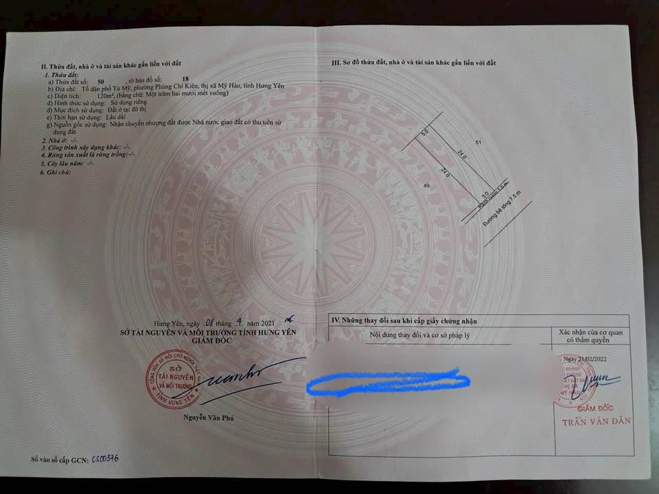 Đất nền 120m² tại Tứ Mỹ, Phùng Chí Kiên, Mỹ Hào - Sổ đỏ chính chủ, giá 3 tỷ!