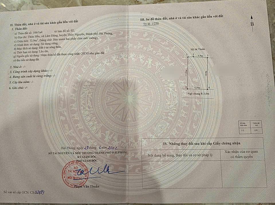 Đất thổ cư phường Thiên Hương 73m² giá chỉ 1.1 tỷ - Đầu tư sinh lời cao!