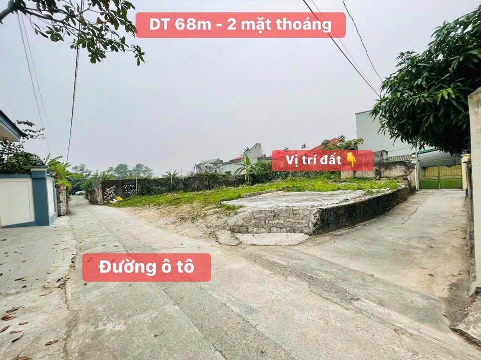 Đất nền Thanh Hương, Thanh Liêm 68m² giá 800 triệu - Lô góc 2 mặt thoáng!