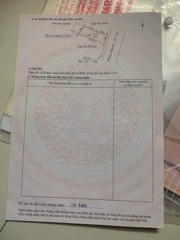 Đất nền chính chủ tại Lê Ích Mộc, Thủy Nguyên 68m² - Giá rẻ bất ngờ!