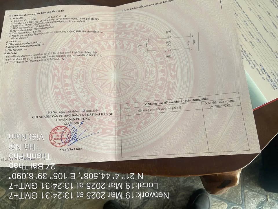 Đất nền Đan Phượng 52,9m² giá 3 tỷ - Ô tô vào tận nơi!