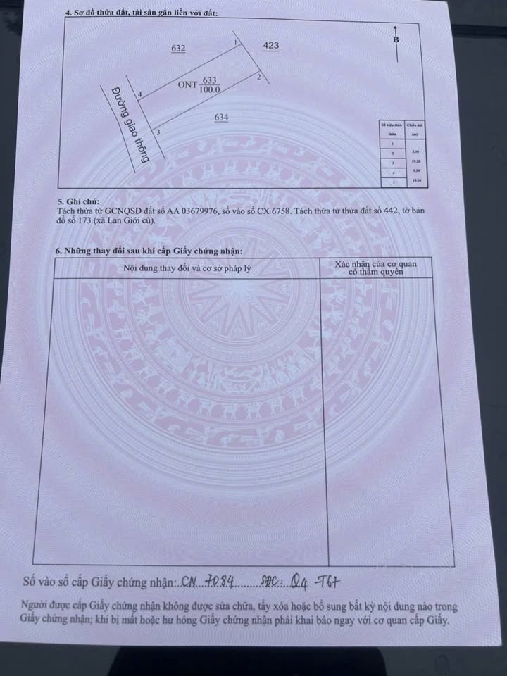 Đất thổ cư 100m² mặt tiền 5.2m - Giá thỏa thuận tại Lan Giới, Tân Yên