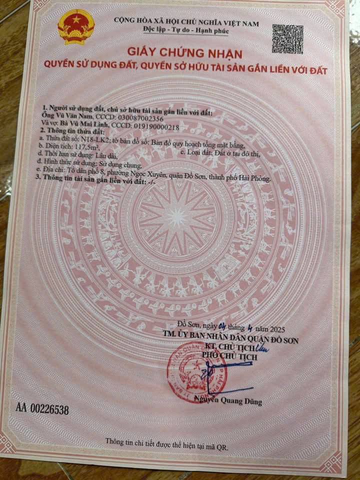 Đất nền mặt đường Đồng Nẻo, Đồ Sơn, Hải Phòng 117,5m² - Đầu tư sinh lời dễ dàng!