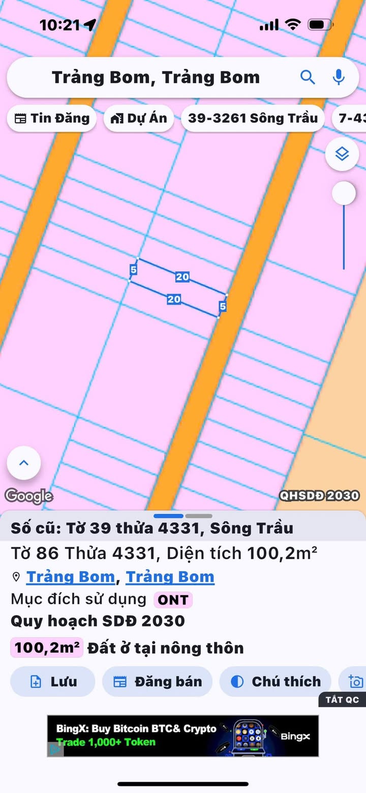 Đất nền Sông Trầu Trảng Bom 100m² giá 700 triệu - Sổ đỏ chính chủ!