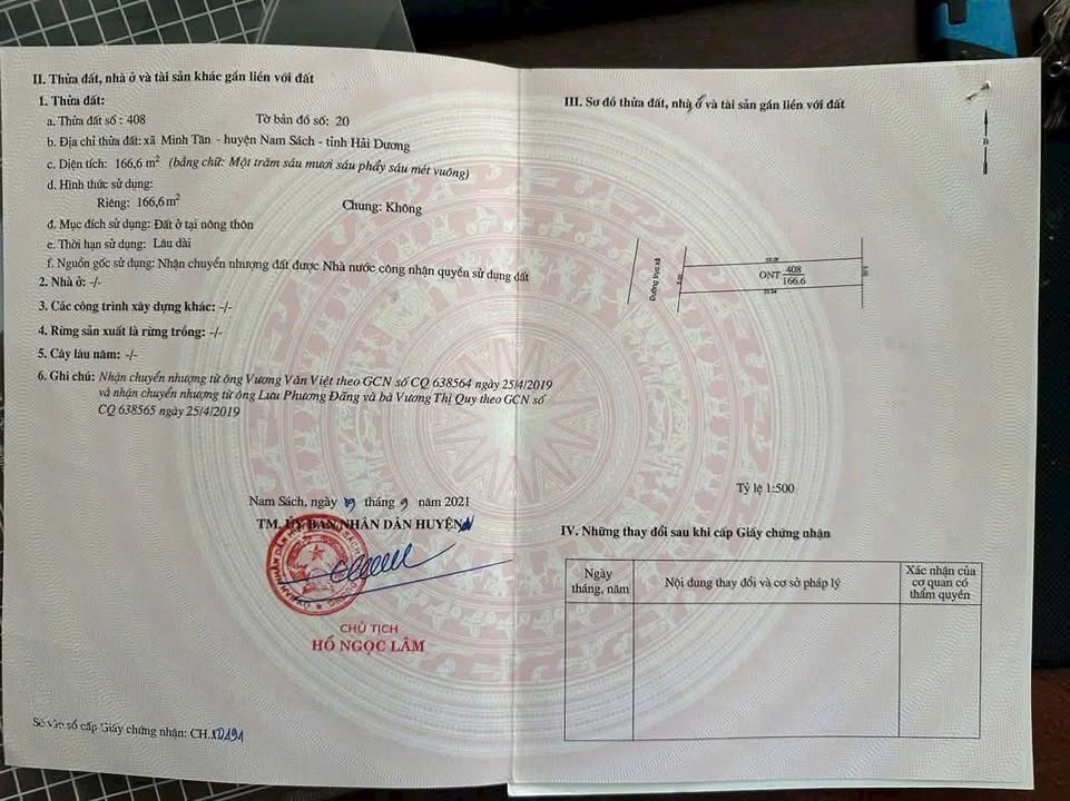 Đất nền Minh Tân Nam Sách 166m² giá chỉ 1.9 tỷ - Cơ hội đầu tư tuyệt vời!