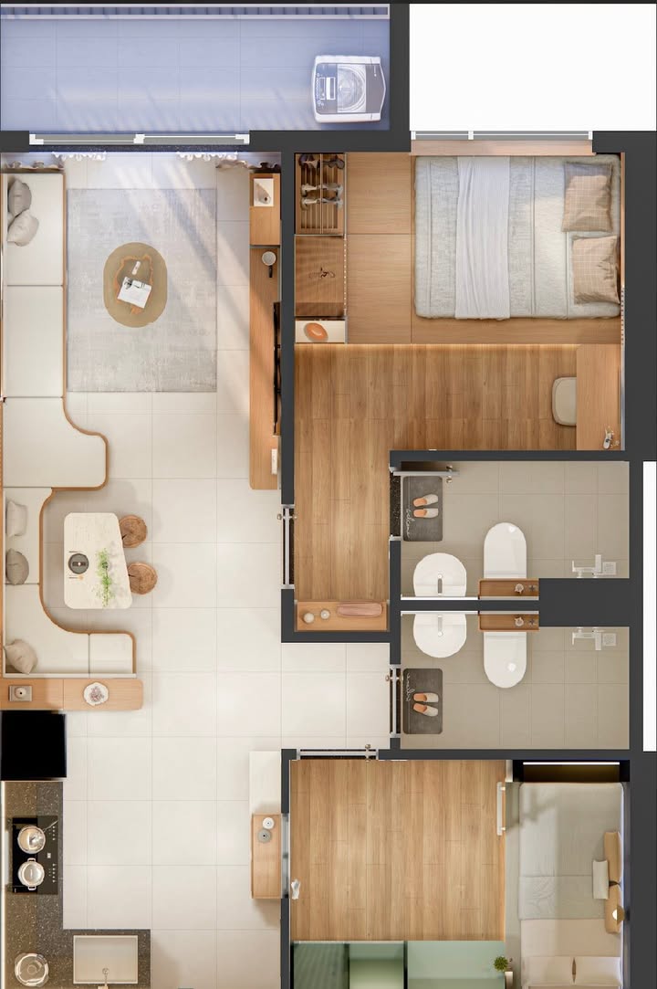 Căn hộ Landmark 81 Bình Thạnh 60m² giá 2.8 tỷ - Nội thất cao cấp, sẵn sàng vào ở!