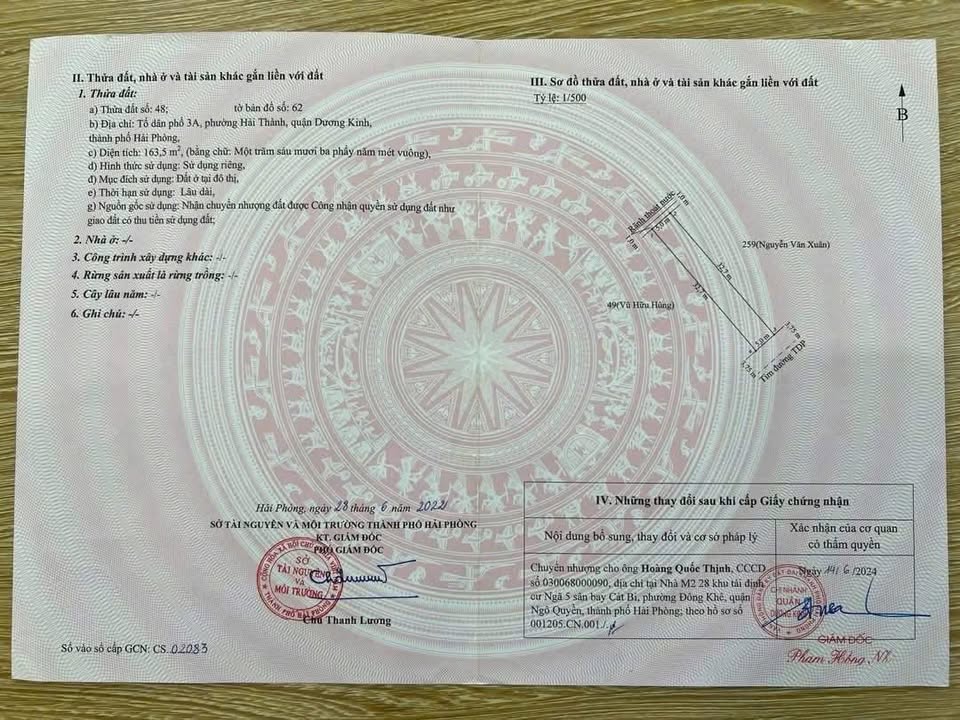 Đất nền chính chủ tại Hải Thành, Hải Phòng 163.5m² giá chỉ 4.072 tỷ - Cơ hội đầu tư sinh lời!