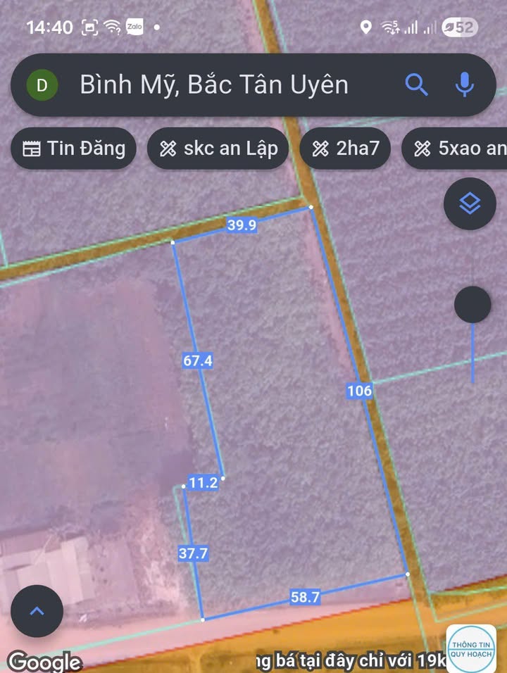 Đất nền Bình Mỹ, Bắc Tân Uyên 4900m² - Đầu tư sinh lời hấp dẫn!