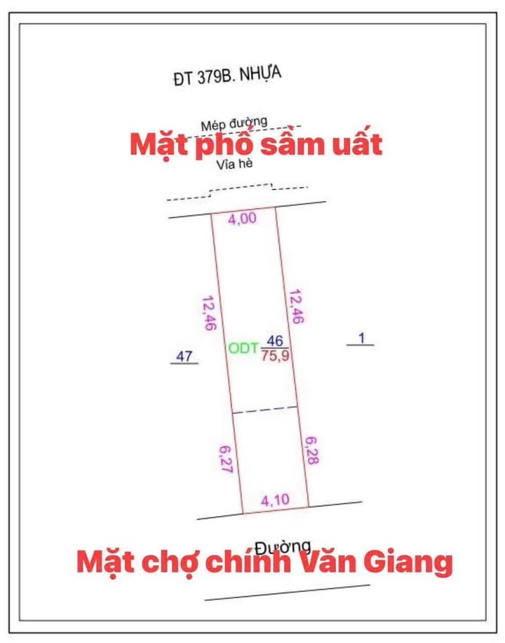 Đất nền Văn Giang 75m² giá thỏa thuận - Sổ đỏ chính chủ, kinh doanh sầm uất!