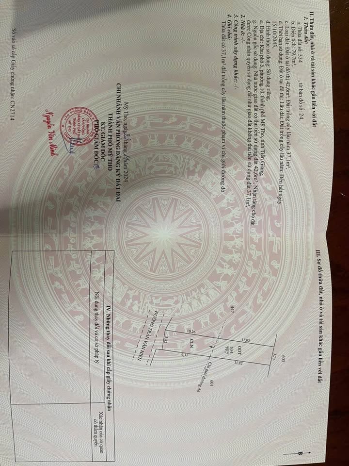 Đất mặt tiền Trần Văn Hiển, Mỹ Tho 79.8m² giá 1.4 tỷ - Sổ đỏ chính chủ, thương lượng tốt!