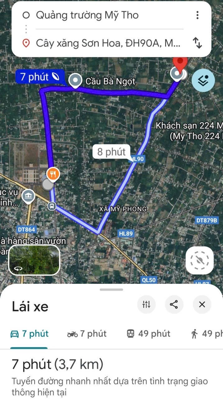 Đất mặt tiền Huyện Lộ 90, TP. Mỹ Tho 220m², giá 1.69 tỷ - Đầu tư sinh lời ngay!