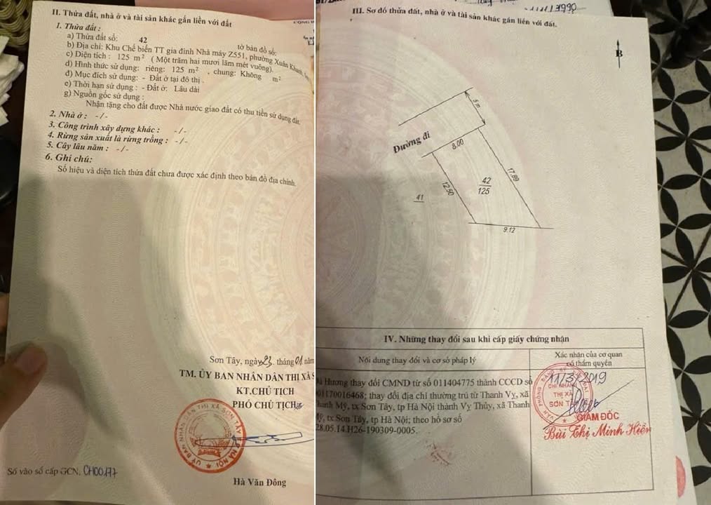 Đất nền 125m² tại phường Xuân Khanh, Sơn Tây - Giá chỉ 2 tỷ, đầu tư sinh lời!