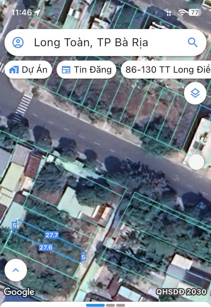 Đất thổ cư 138m² phường Long Toàn - Giá 2.3 tỷ, sổ riêng