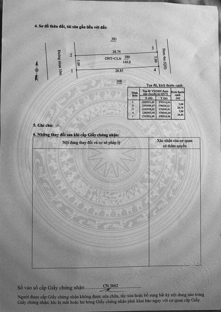 Đất thổ cư Trường Tây, Hòa Thành 145m² giá 4.35 tỷ - Cơ hội đầu tư tuyệt vời!