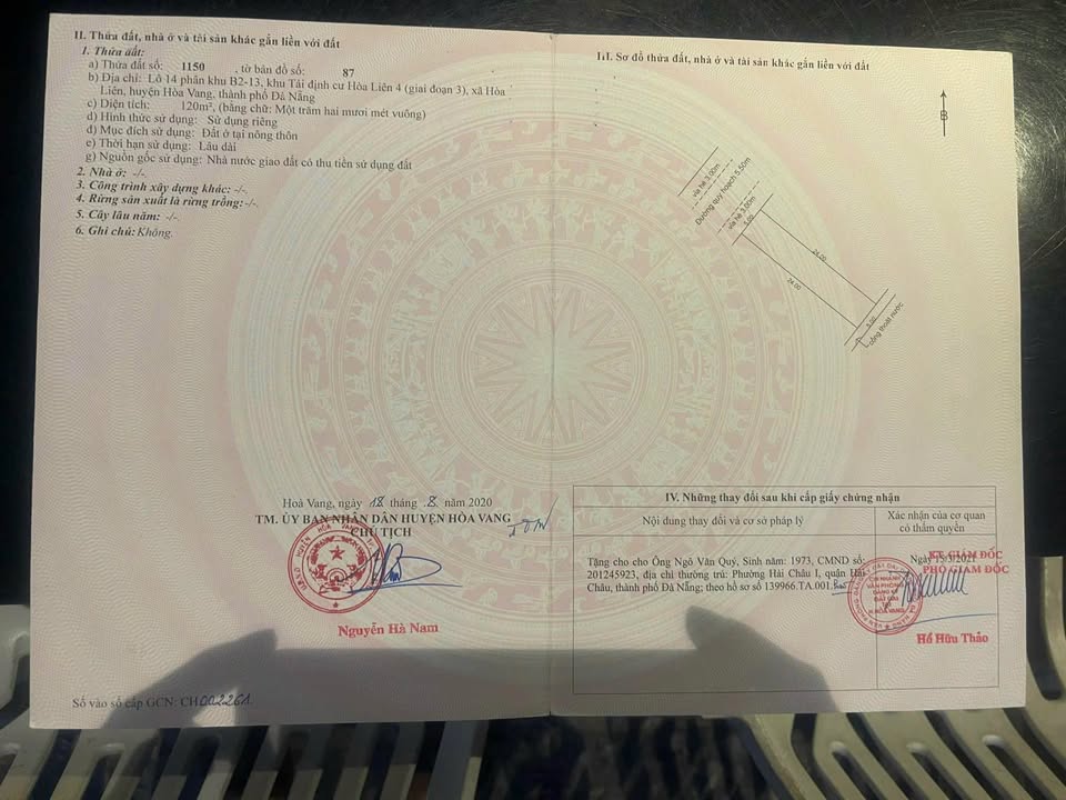 Đất Hòa Liên 4 - 120m² giá 2.8 tỷ - Đường lớn, hướng Tây Bắc