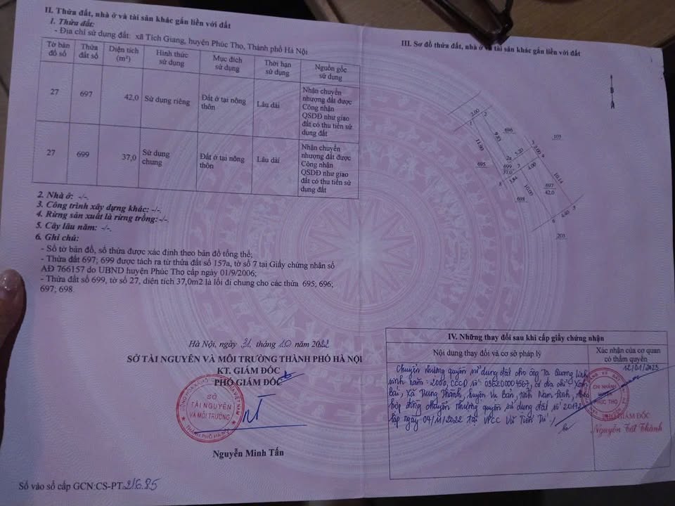 Đất nền Tích Giang, Phúc Thọ 42m² giá chỉ 1,0 tỷ - Cơ hội đầu tư tuyệt vời!