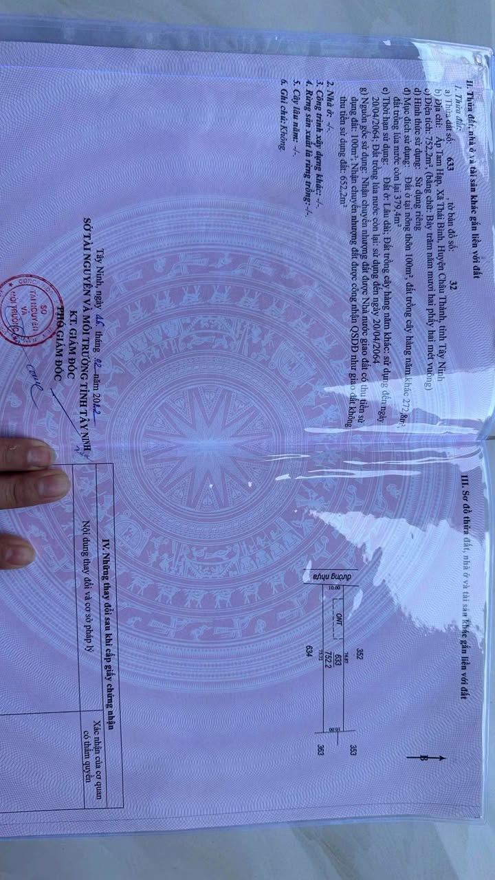 Đất nền Châu Thành 750m² giá 11.25 tỷ - Mặt tiền đường nhựa liên xã