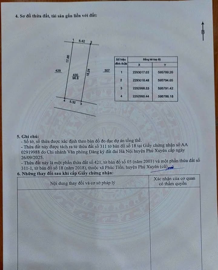 Đất nền Phúc Tiến, Phú Xuyên 96.8m² - Sổ đỏ chính chủ, vị trí đẹp không lỗi phong thủy