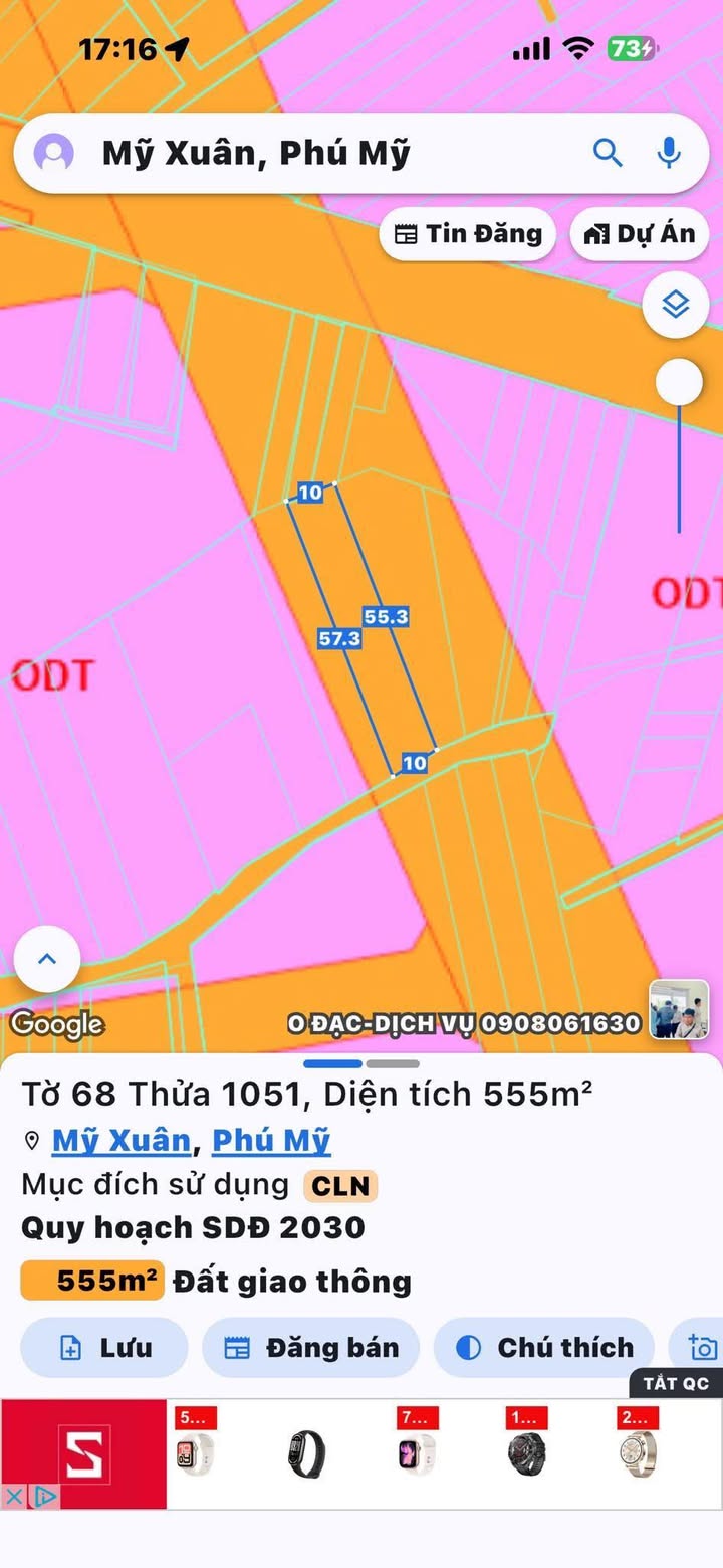 Đất Phú Mỹ Bà Rịa - Vũng Tàu 570m² giá 1.25 tỷ - Cơ hội đầu tư hấp dẫn!