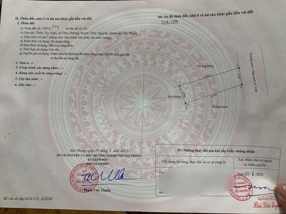 Đất nền Thủy Nguyên 67,5m² giá 2 tỷ - Vị trí kinh doanh lý tưởng!