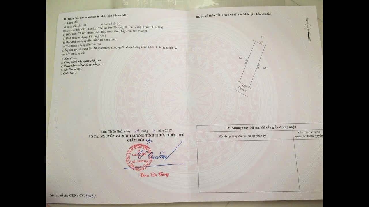 Lô đất mặt tiền Lại Thế, TP Huế, 78.9m², giá 2.3 tỷ - Vị trí đắc địa kinh doanh