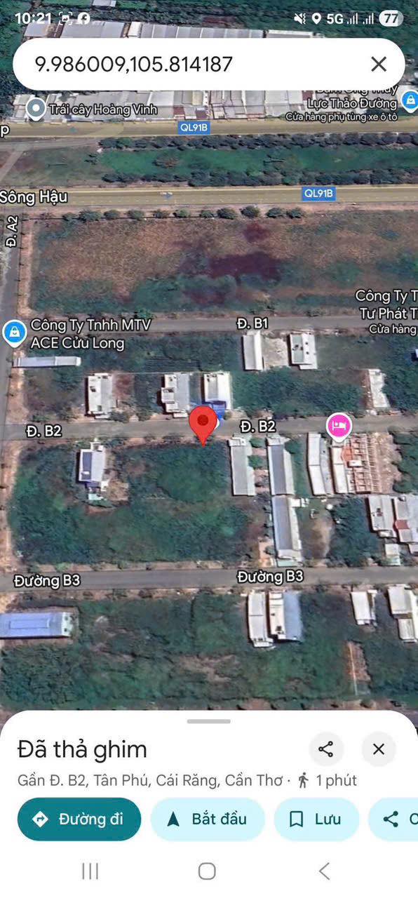 Đất nền Tân Phú Cái Răng 126m² giá 1.95 tỷ - Đường B2, hướng Đông Bắc