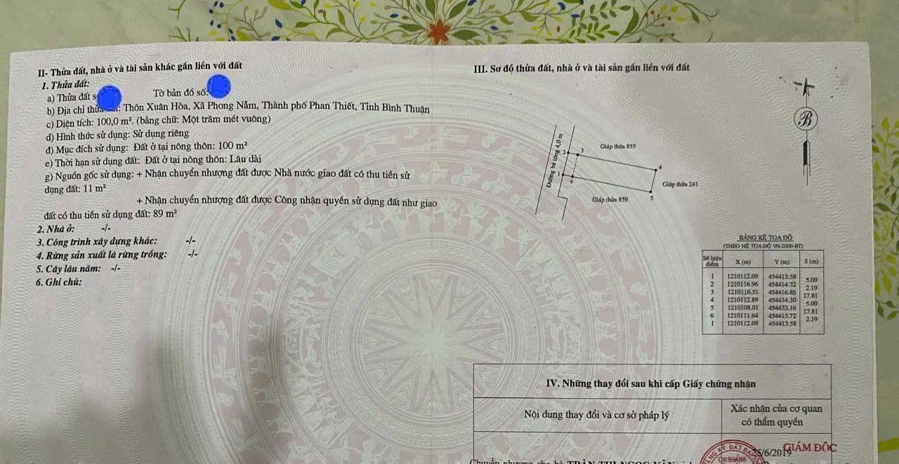 Đất thổ cư 100m² tại khu Ga Lê Duẩn, TP. Phan Thiết - Giá chỉ 1.65 tỷ