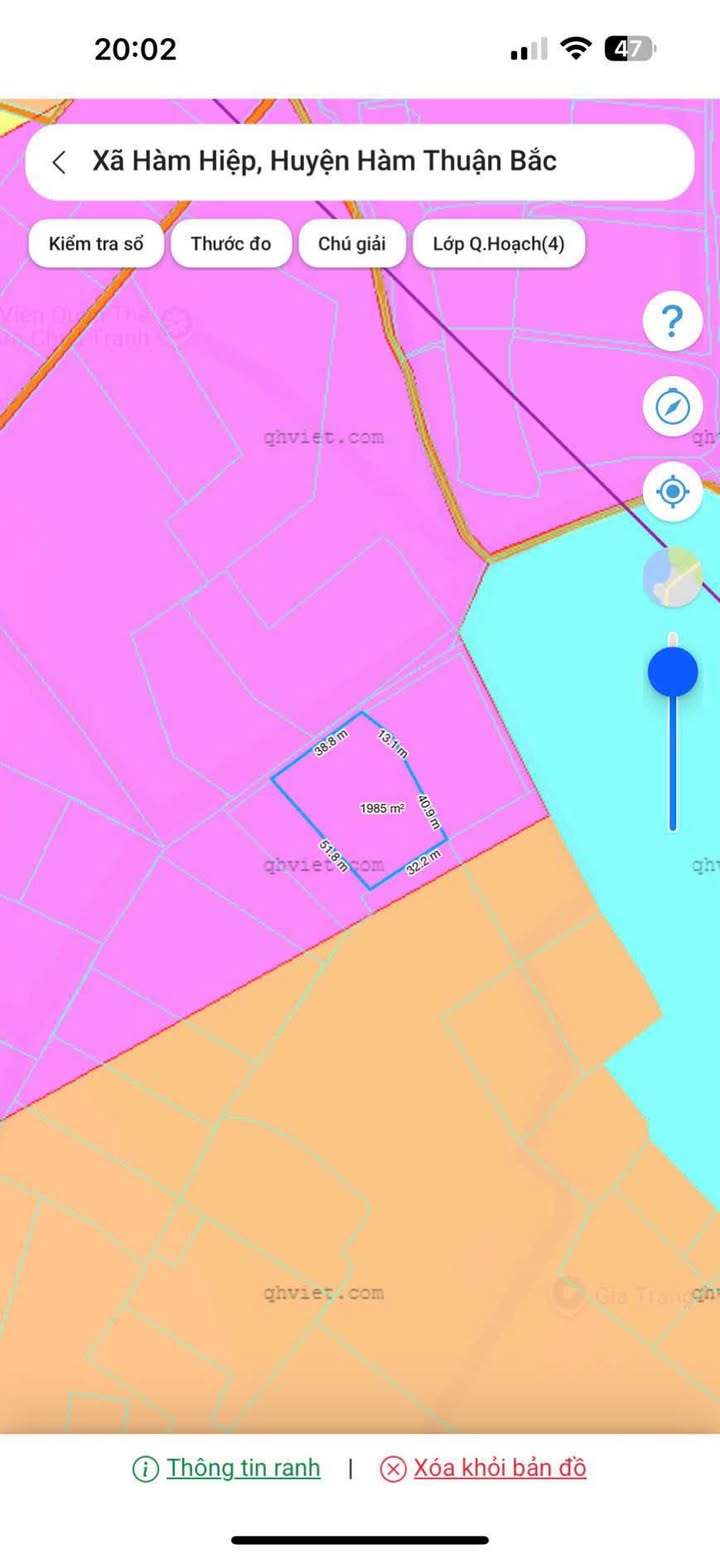 Đất 2 sào Hàm Hiệp 800m² giá 1.55 tỷ - Nhà vườn nghỉ dưỡng lý tưởng!