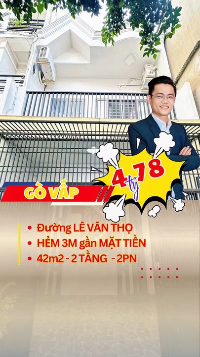 Nhà riêng hẻm 3m Quang Trung, Gò Vấp 41m² giá 4.78 tỷ - Sẵn sàng vào ở!