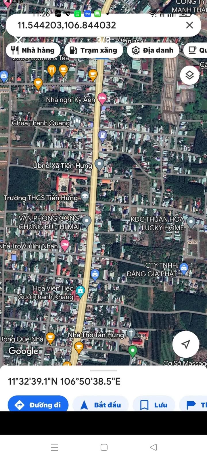 Nhà 2 mặt tiền ấp 2 Tiến Hưng 258m² giá 1.05 tỷ - Cơ hội đầu tư tuyệt vời!