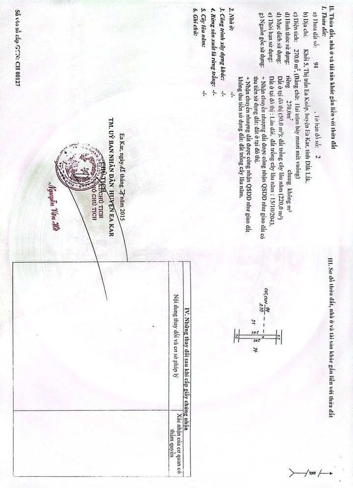 Đất thổ cư Ea Knốp 2700m² giá thỏa thuận - Đất đẹp, bằng phẳng