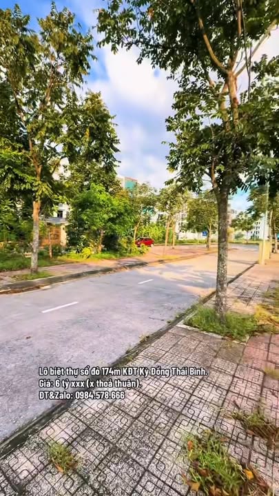 Bán lô biệt thự mini KĐT Kỳ Đồng Thái Bình 174m² - Sổ đỏ lâu dài, vị trí đắc địa!