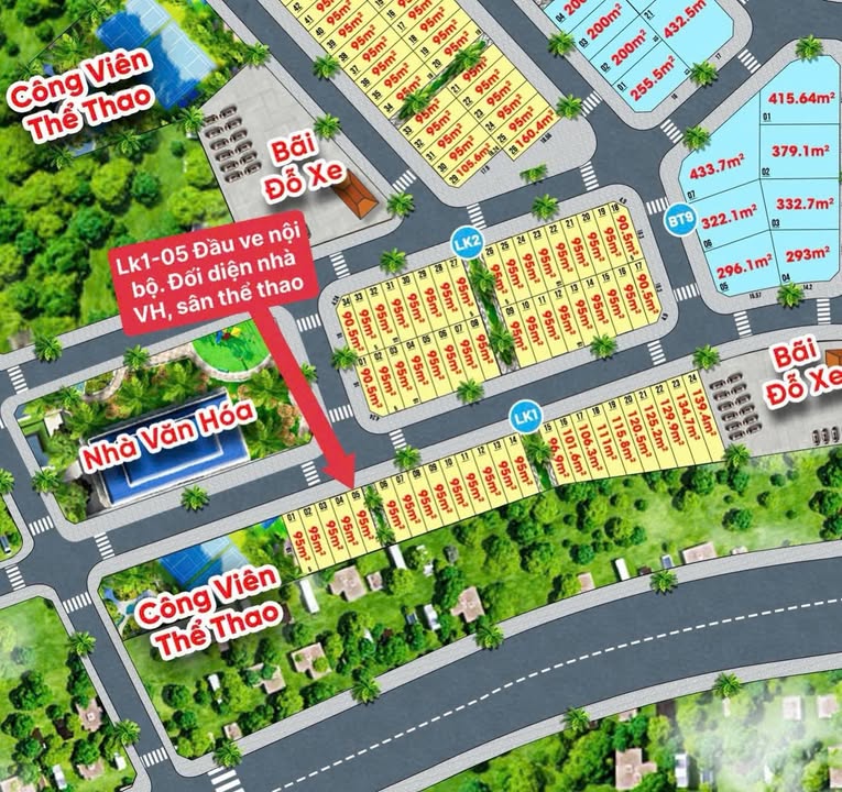 Đất nền Rừng Thông, Đông Sơn 95m² giá 1.7 tỷ - Lô đầu ve 2 mặt tiền cực đẹp!