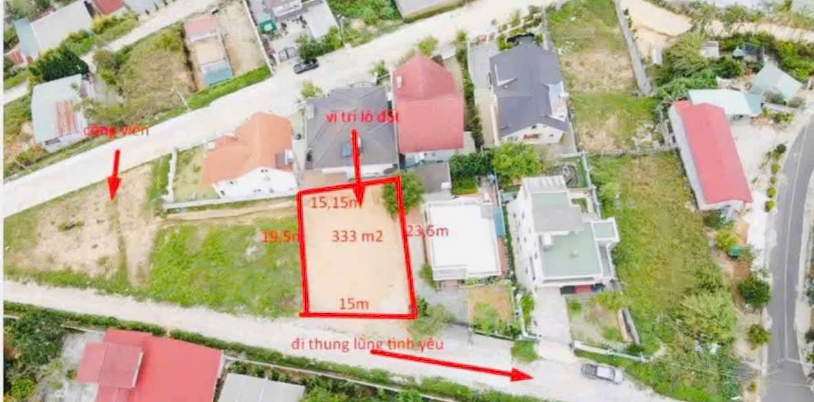 Đất thổ cư 333m² phường Lâm Viên Đà Lạt giá 14 tỷ - Đầu tư sinh lời tuyệt vời!