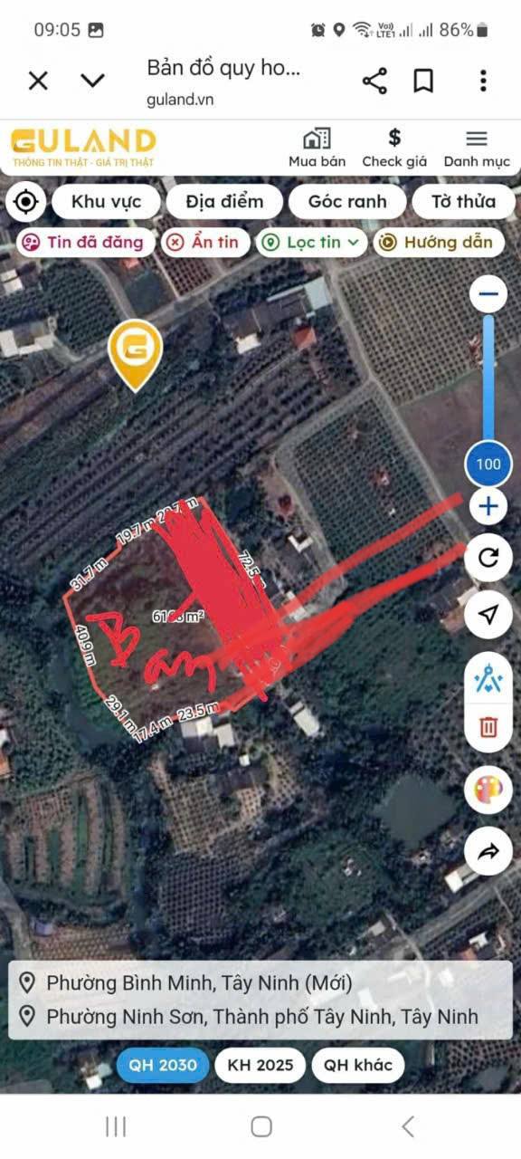 Đất chính chủ 3875m² tại xã Thuận Mỹ, Tây Ninh - Giá 1.15 tỷ, thương lượng!