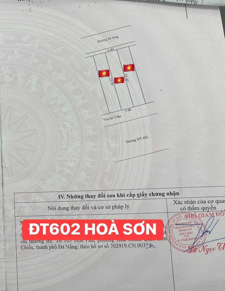 Đất nền mặt tiền ĐT 602, phường Hòa Khánh 127m² - Vị trí đắc địa cho kinh doanh!