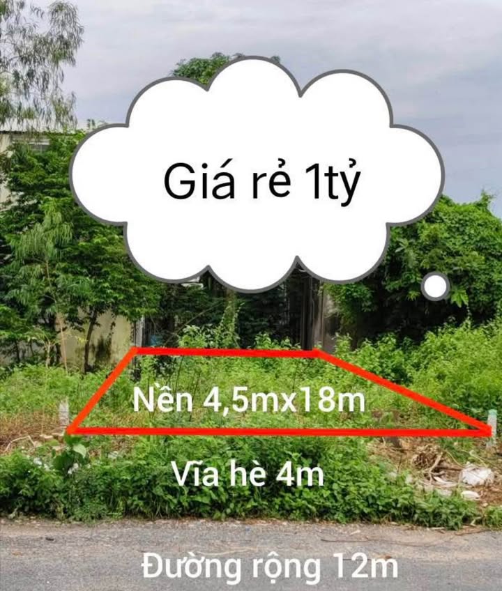 Đất thổ cư 81m² tại TTTM Núi Sam, An Giang - Giá 1 tỷ, sổ hồng chính chủ!