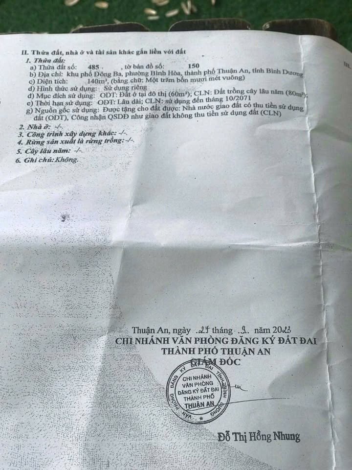 Đất nền Bình Hòa, Thuận An 140m² giá 4 tỷ - Đầu tư sinh lời cao!