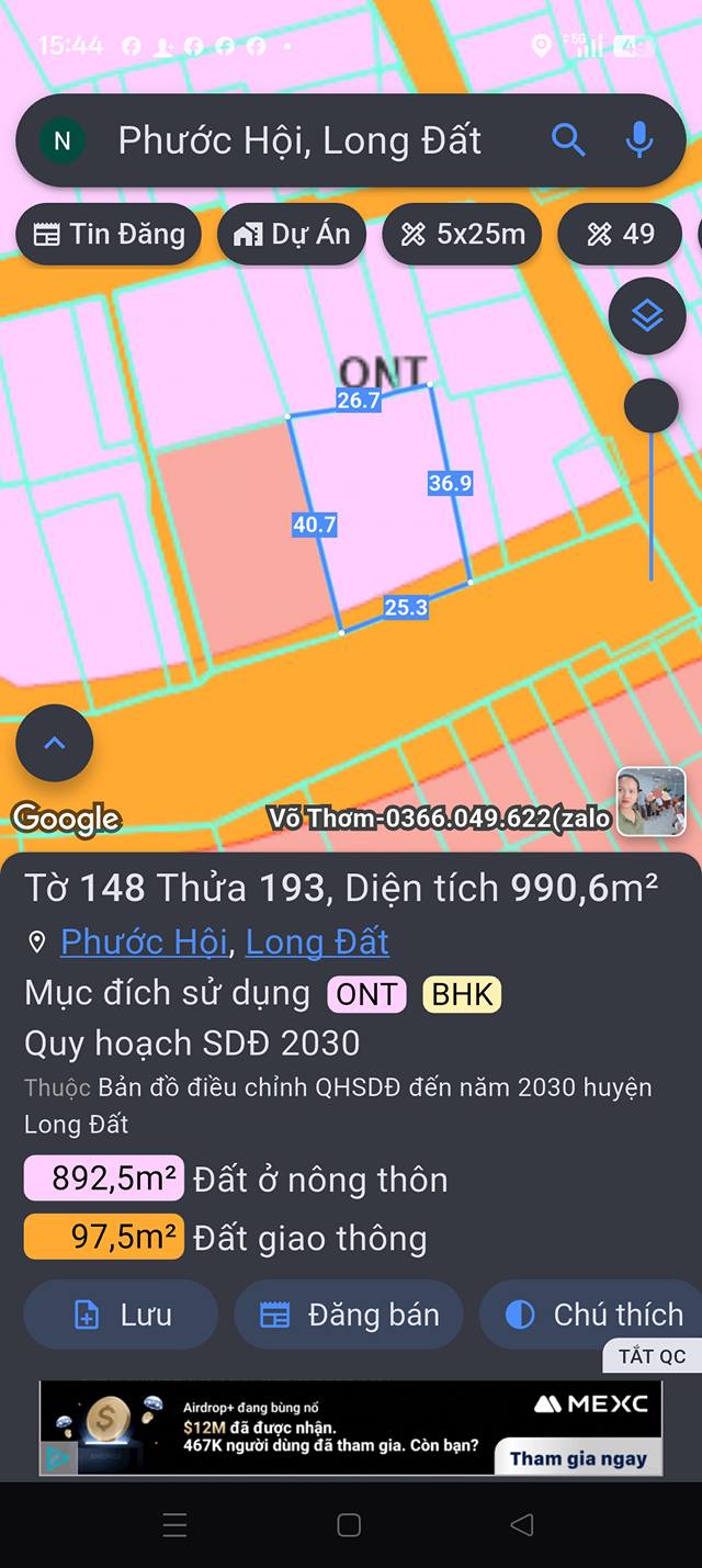 Đất ven biển Lộc An, Đất Đỏ 1000m² giá 13.5 tỷ - Cơ hội đầu tư hiếm có!