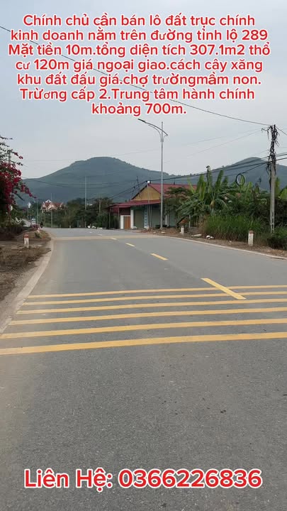 Đất thổ cư 307.1m² tại Tỉnh lộ 289, Lục Ngạn - Giá ưu đãi cho nhà đầu tư!