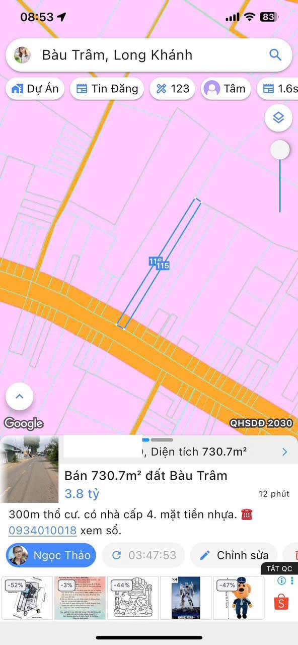 Nhà cấp 4 Bầu Trâm, Phường Long Khánh 680m² giá 3.6 tỷ - Kinh doanh sầm uất!