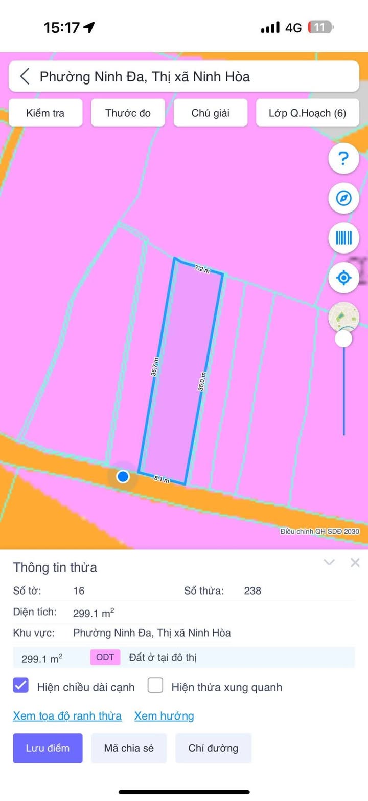 Đất thổ cư 288m² tại Tổ dân phố Hà Thanh 2, Ninh Hòa chỉ 1 tỷ - Hạ tầng hoàn thiện!