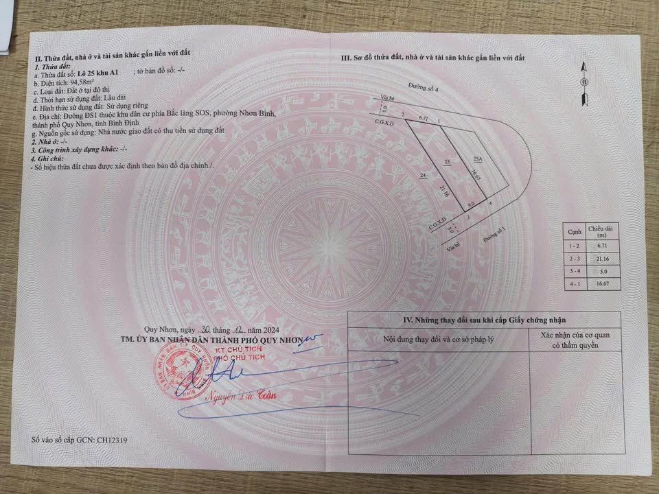 Đất 2 mặt tiền tại Nhơn Bình, Quy Nhơn 95m² giá 2.7 tỷ - Cơ hội kinh doanh vàng!