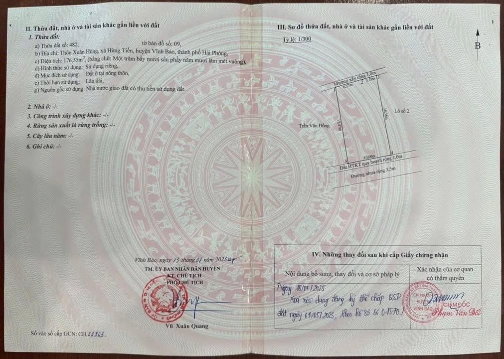 Đất đấu giá Hùng Tiến Hải Phòng 176m² giá 1.2 tỷ - Cơ hội đầu tư hấp dẫn!