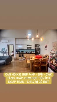 Căn hộ K33 BQP Long Biên 74m² giá 4.7 tỷ - Sẵn sàng giao dịch ngay!